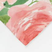 Aquarellbauernhof Rose Fleecedecke (Ecke)