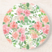 Aquarellbauernhof Rose Getränkeuntersetzer (Vorne)