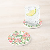 Aquarellbauernhof Rose Getränkeuntersetzer (Seite)