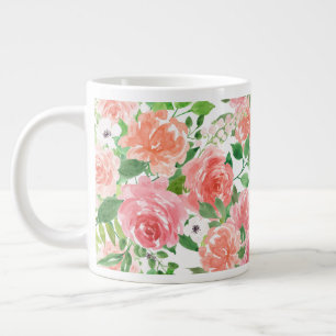 Aquarellbauernhof Rose Jumbo-Tasse