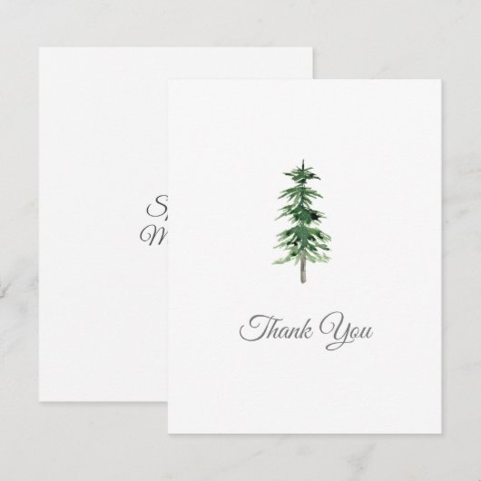 Aquarellbaum Dankeskarte (Vorne/Hinten)