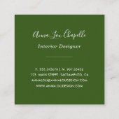 AquarellBaum des Waldesentwurf Quadratische Visitenkarte (Rückseite)