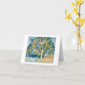 Aquarellbaum Karte (Gelbe Blume)