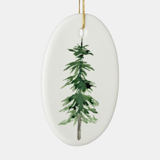 Aquarellbaum Keramik Ornament (Rechts)