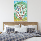 Aquarellbaum Leinwanddruck (Insitu (Schlafzimmer))