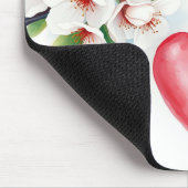 Aquarellbaum mit Herz Mousepad (Ecke)