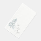 Aquarellbaum Oh Heilige Nacht Serviette (Ecke)