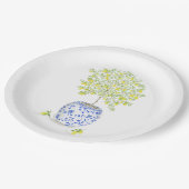 Aquarellbaum Pappteller (Schrägansicht)