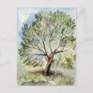 Aquarellbaum Postkarte