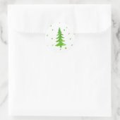 Aquarellbaum Runder Aufkleber (Tasche)