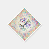 Aquarellbaum Serviette (Ecke)