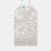 Aquarellbaum, Star Glitzer Bokeh Geschenkanhänger (Rückseite)