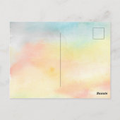 Aquarellbaum Taufe Christening Vielen Dank Postkarte (Rückseite)