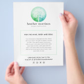 Aquarellbaum Yoga und Wellness Flyer (Hand)