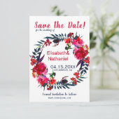 Aquarellbäumchen der Roten Marine rettete Datum de Save The Date (Stehend Vorderseite)