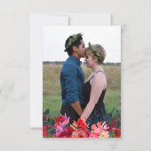 Aquarellbäumchen der Roten Marine rettete Datum de Save The Date (Rückseite)