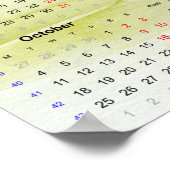 Aquarellbäume 2021 Poster (Ecke)