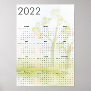 Aquarellbäume 2022 Poster
