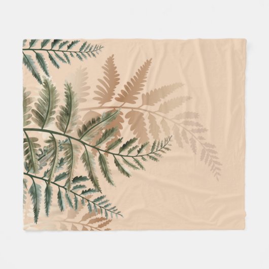 Aquarellbäume 4 fleecedecke (Vorderseite (Horizontal))