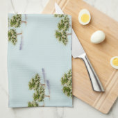 Aquarellbäume auf Teetüchern Geschirrtuch (Viertel Falte)