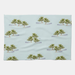 Aquarellbäume auf Teetüchern Geschirrtuch