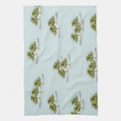 Aquarellbäume auf Teetüchern Geschirrtuch (Vertikal)