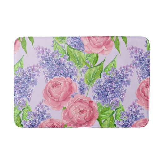 Aquarellbäume Badematte (Vorderseite)