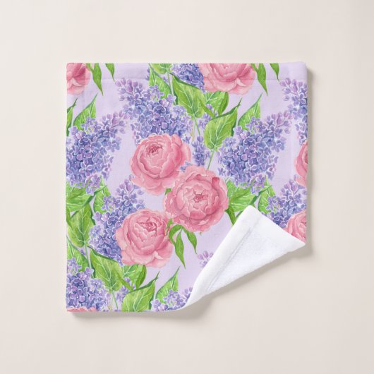 Aquarellbäume Badhandtuch Set (Waschlappen)