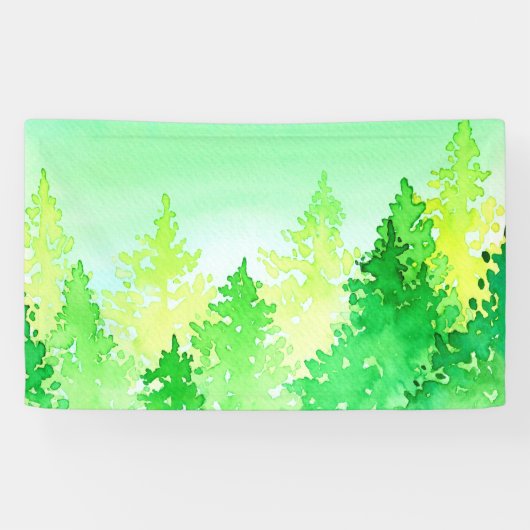 Aquarellbäume Banner (Horizontal)
