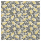 Aquarellbäume Blumenmuster Gelb | Grau Stoff (Muster)