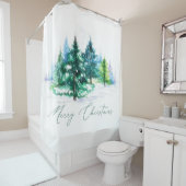 Aquarellbäume Duschvorhang (Beispiel)