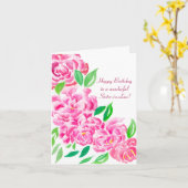 Aquarellbäume Geburtstagskarte Karte (Gelbe Blume)