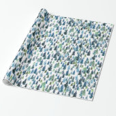 Aquarellbäume Geschenkpapier (Ungerollt)