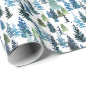 Aquarellbäume Geschenkpapier (Rolleneckpunkt)