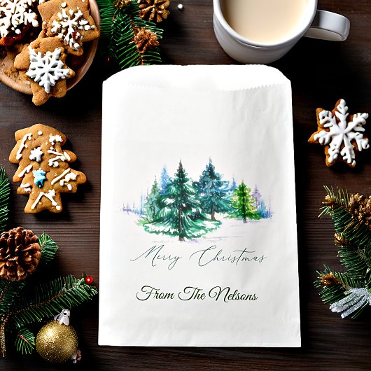 Aquarellbäume Geschenktütchen