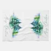 Aquarellbäume Geschirrtuch (Horizontal)