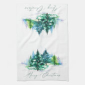 Aquarellbäume Geschirrtuch (Vertikal)