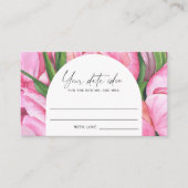 Aquarellbäume - Ideen für die Datumsnacht \ Date J Begleitkarte (Vorderseite)