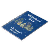 Aquarellbäume in einem schneebedeckten Winterwald  Notizblock (Linke Seite)