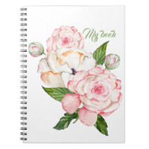 Aquarellbäume in zarten Farben