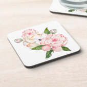 Aquarellbäume in zarter Keramik Getränkeuntersetzer (Linke Seite)