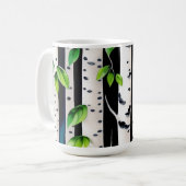 Aquarellbäume Kaffeetasse (Vorderseite Links)