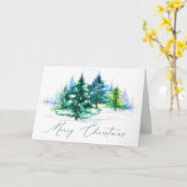 Aquarellbäume Karte (Gelbe Blume)