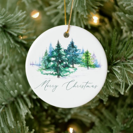 Aquarellbäume Keramik Ornament (Baum)