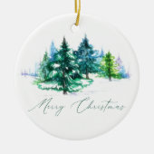 Aquarellbäume Keramik Ornament (Vorne)