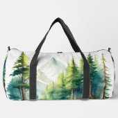 Aquarellbäume Landschaft Fluss Grosser Duffle Bag (Vorderseite)