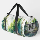 Aquarellbäume Landschaft Fluss Grosser Duffle Bag (Rechte Ecke)