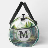 Aquarellbäume Landschaft Fluss Grosser Duffle Bag (Rechts)