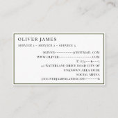 Aquarellbäume Landschaftsgärtnerische Pflanze Visitenkarte (Rückseite)