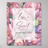 Aquarellbäume - Liebe ist süß, Leckerei Poster (Vorne)